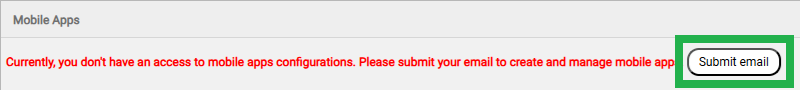 submit email for custom apps