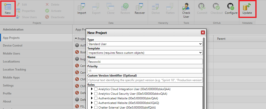 Create a new project with Inspections for SalesForce step 4
