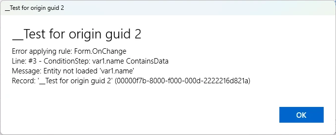 verbose error messages for rules