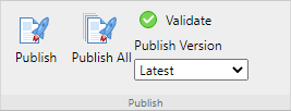 publish icons in the Woodford