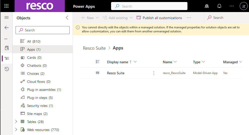 what is inside Resco Suite solution