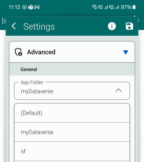app folder in setup