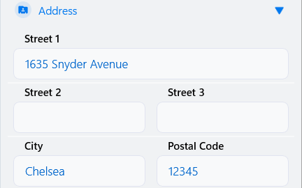 Sample result in the app