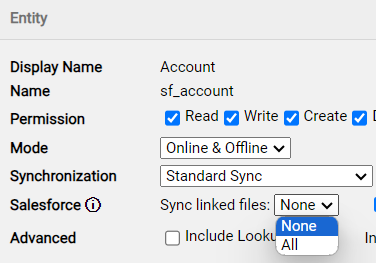 set up how to sync linked files on Salesforce