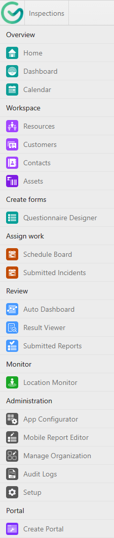 Resco Inspections on Resco Cloud landing page