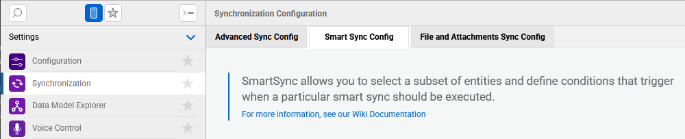 new synchronization item in project menu