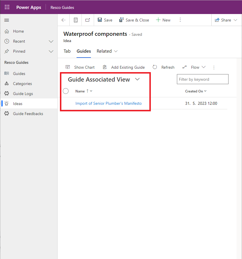 Guides in power apps showcase 1