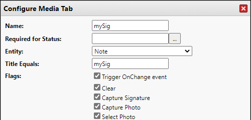 Name the media tab