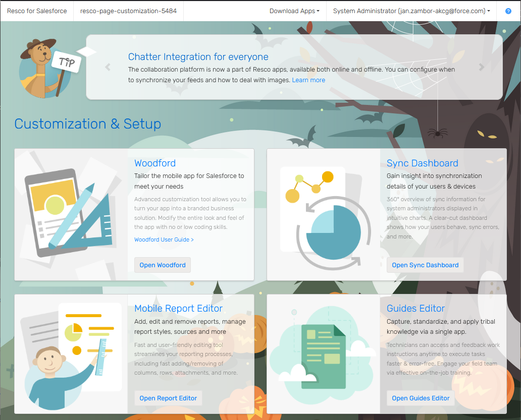 Resco for Salesforce landing page