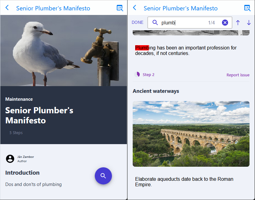Search bar in Guides
