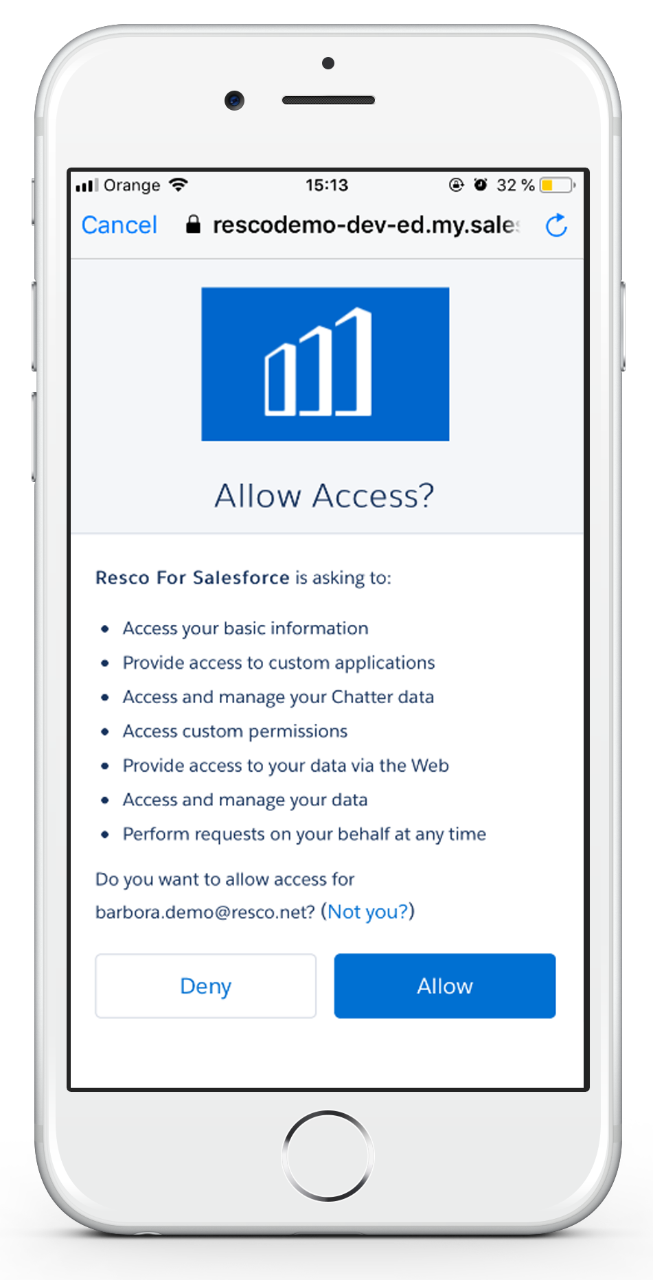Download and install Resco Mobile CRM for SalesForce step 8