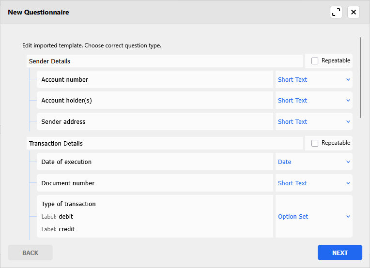 ai-generated template from a document