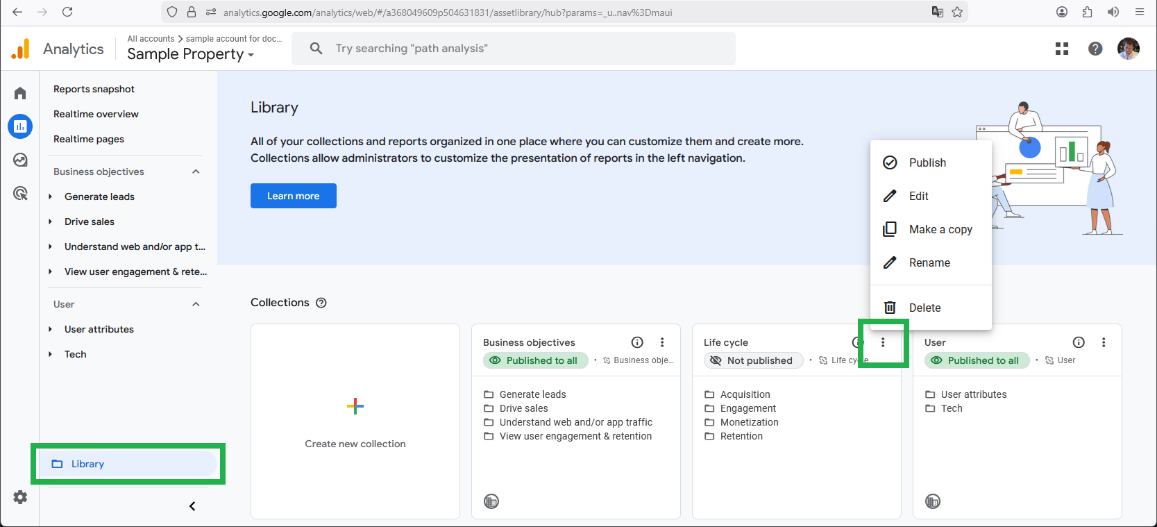 GA4 library customization