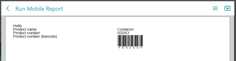 example of barcode font