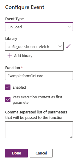 Power apps, Form, On Load event to execute.(fetching answered questionnaire)