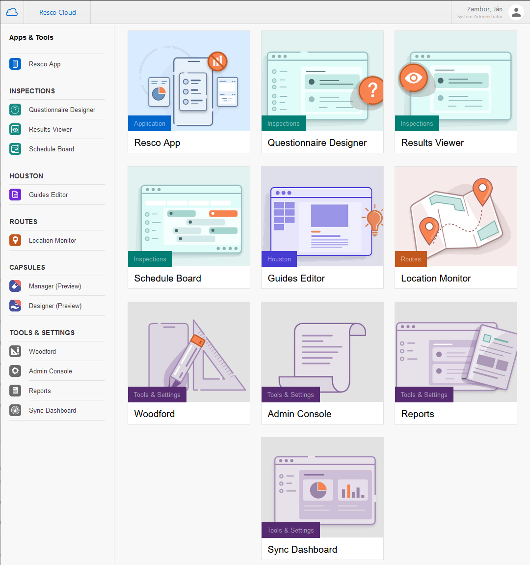 Resco Cloud landing page