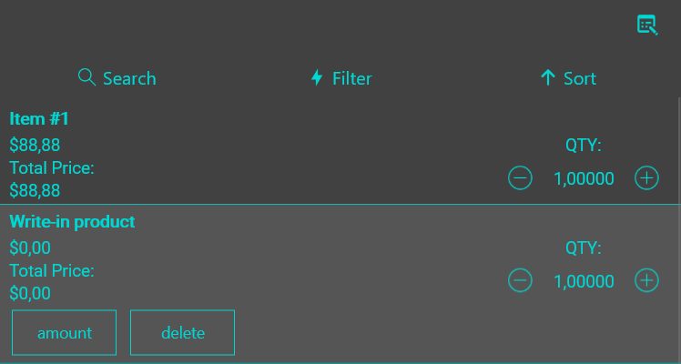 add a fake product placeholder - a write-in product - to your opportunity