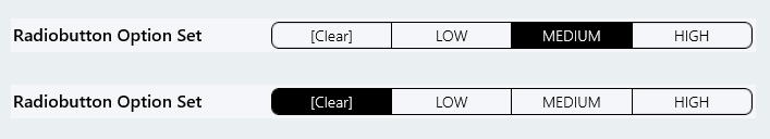 alternative option visualization as radio button
