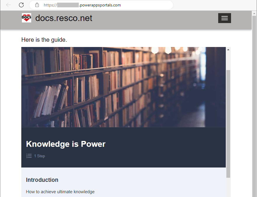 Sample Power Page with Guides