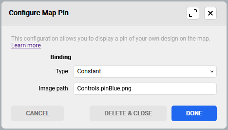 configure map pins