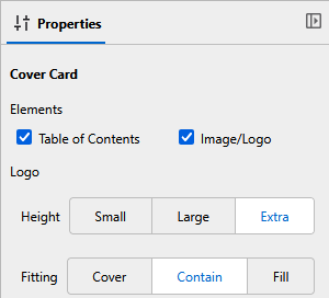 cover card properties