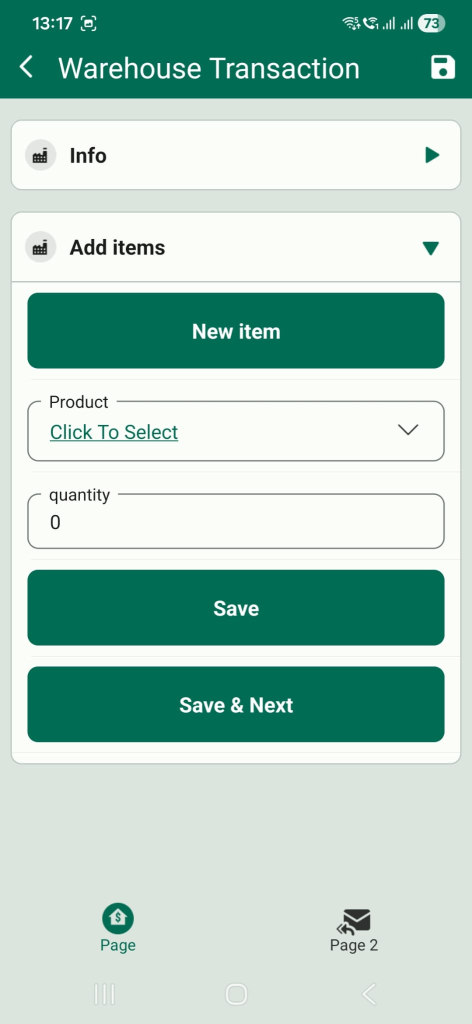 Scroll to the Add items section and tap New item