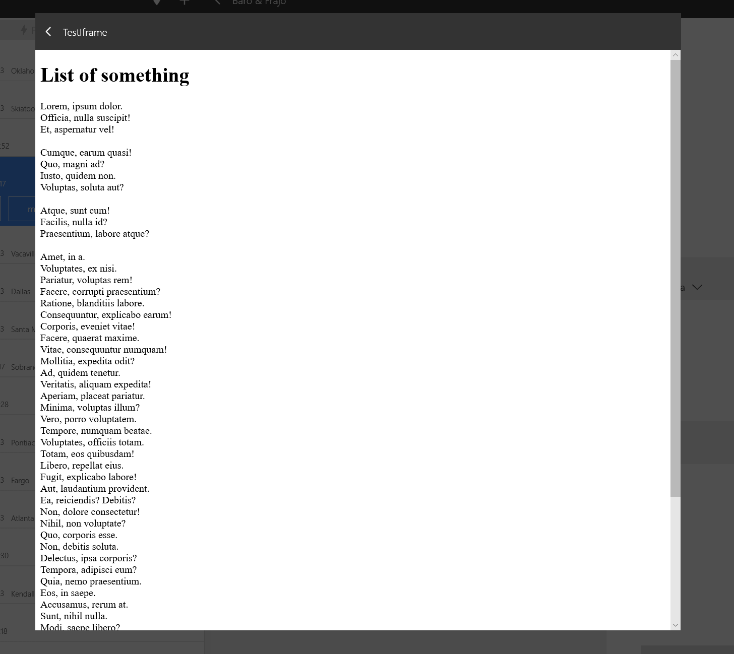 larger messagebox alternative in an iframe