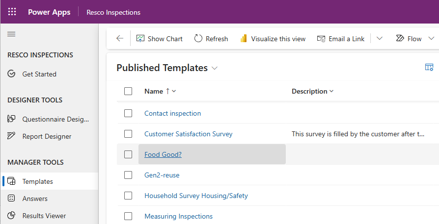 launching questionnaire player in the mda