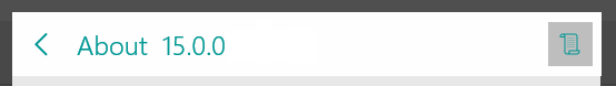 header of the About window in Resco mobile apps