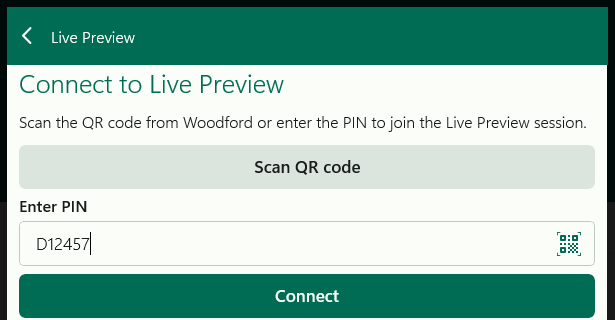 connecting to live preview 2