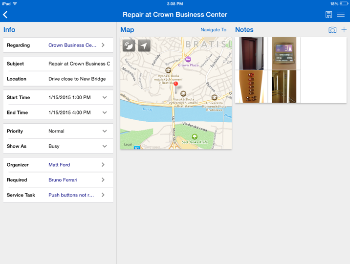 sample in app Notes