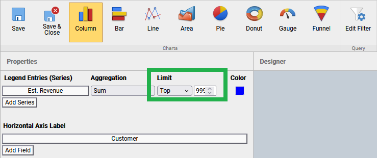 define a limit for the series to enable sorting by series